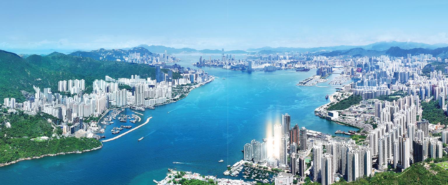 維港與東九龍城市景致示意圖